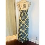 Free People  That Moment Maxi Slip Dress Blue Combo Size XS Photo 6
