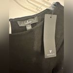 Lulus  Faux Wrap Black Dress With Flutter Sleeve And Tie At Waist Nwt!  Size XS Photo 2