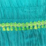 Trina Turk Cascais Wave Split Leg Pants Size XL in Aqua Neon Lime Green Photo 8