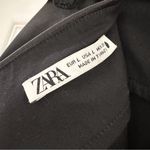 ZARA  Satin Mini Skirt Stretch Black sz Large Photo 4