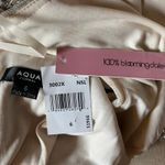 AQUA Long Sleeve Sequined Cut Out Mini Sheath Cocktail Party Dress Silver Size 6 Photo 10