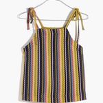 Madewell | Texture & Thread Tie-Shoulder Tank Top in Rainbow Crochet, Size M Photo 3
