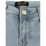 7 For All Mankind Seven  Powell Blue Knit Denim Shorts Sz 8 NWT Photo 3