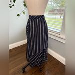 Joie  Lundyn Striped Wrap Assymetric Midi Skirt Size 8 Photo 6