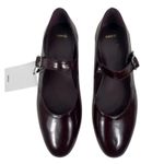 Mango Faux Patent Leather Mary Jane Flats Burgundy Size 38/ 7.5 Photo 4