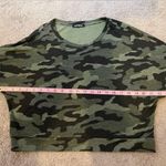 EXPRESS  Camo Print Scoop Neck Cropped Long Sleeve Sweater- SEE MEASUREMENTS Photo 6
