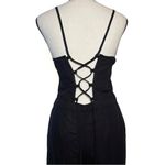 Abercrombie & Fitch Jumpsuit | Black Linen Blend Corset Back Size 6 Photo 4