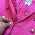 NWT House of Harlow 1960 Pink Gold Cropped Double Breasted Blazer Photo 6