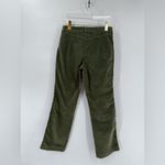 Free People  High Time Velvet Kick Flare Pants Olive Army Green size 8 Photo 4