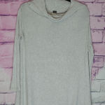 Free People WE THE FREE LIGHTWEIGHT GRAY RIBBED OPEN BACK HIGH NECK TUNIC SMALL Photo 0