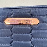 Aimee Kestenberg  Navy Blue Quilted Fabric Makeup Bag Pouch Photo 6