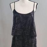 BCBGeneration Black Spaghetti Strap Tiered Shimmer Romper S Photo 0