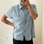 Sag Harbor Vintage Chambray Short Sleeve Button Up Shirt Sz Med Photo 0