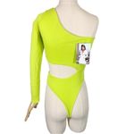 Naked Wardrobe Cut Out One Shoulder Long Sleeve Bodysuit Top Size Small Photo 2