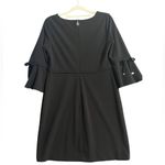 Tommy Hilfiger  Black Dress Womens Size 12 Bell Sleeve Scuba Crepe Classy Simple Photo 4