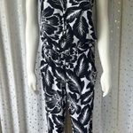 Gap Hawaiian Tropical Floral Print Elastic Drop Waist Tie Jumpsuit Pockets XS Photo 3