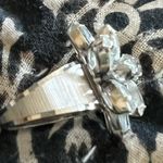 HMS Vintage Flower Ring Silver Toned Metal Silver Photo 6