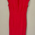 Classiques Entier  Red Sheath Dress Cap Sleeve Size 8 Knee Length Photo 0