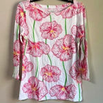 Lilly Pulitzer  medium pink and white top Photo 0