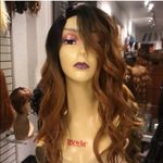 Ombre honey brown Beach Wave SidePart Wig Photo 6