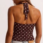 SheIn Mesh Polka Dot Halter Top Photo 1