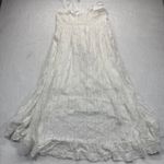 Cupshe  White Lace Dress PomPom Tie V Neck Sleeveless‎ Summer Beach Size L Photo 10