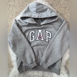 Gap Women's Light Gray Logo Hoodie Photo 1