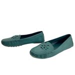 Tory Burch Lowell 2 Driver Green Tumbled Leather Slip On Loafer Photo 3