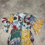 Umgee  USA Floral‎ Patchwork Kaftan Dress Flowy Bohemian Style Asymmetrical Hem M Photo 10