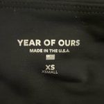 Year Of Ours  Black Cross Front Waistband White Side Stripe Size XS Leggings. Photo 4