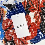 Anthropologie NWT O.P.T. Floral Smocked Linen Blend Crop Top Size Small S NEW Photo 4