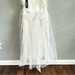 Lulus Ethereal Impression White Tulle Ruffled Bustier Dress Size Large NWT Photo 8