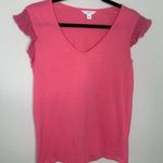 1901  Eyelet Sleeve T Shirt Top Pink Sz Small Photo 0