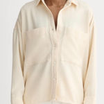 Everlane  The Boxy Overshirt Long Sleeve Button Down Shirt Buttersoft Large Photo 0