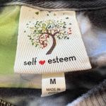 Self Esteem Womens Crop Top T Shirt Top Tie Dye LOVE Long Sleeve Pullover Medium Photo 5
