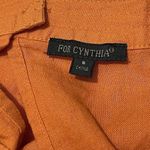 For Cynthia  Women’s Linen Button Dress Sleeveless Asymmetrical Orange Dress Sz S Photo 10
