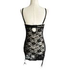 Rene Rofe Black Lace Lingerie Mini Dress Women Intimate Size Small/Medium 38 Photo 1