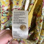 Anthropologie  Pilcro Pintuck Peasant Crochet Floral Blouse Yellow Multi Size S Photo 12