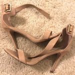 nude suede heels Size 6.5 Photo 0