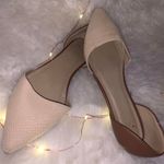 Nude Snakeskin Flats Tan Size 9 Photo 0