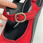 NEW Romika Red & Black‎ Sandals EU 37 Hook and Loop Closure Sling Back Shoes Size 6 Photo 8