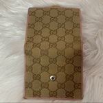 Gucci  GG Monogram Trifold Wallet Pink Leather Trims Authentic Photo 4