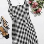 SheIn Gingham Checkered Black & White Summer Mini Dress Photo 0