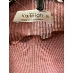 Kaileigh  Womens Size XL Sabella Short Sleeve Knit Bodysuit Pink Half Sleeve NWOT Photo 3