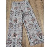 Urban Outfitters UO Juliet Cropped Jacquard Pant Size 4 Blue Gray Orange Photo 0