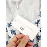 CAROLINE CONSTAS Julian Gathered Floral Print Poplin Mini Dress Blue Size L Photo 4