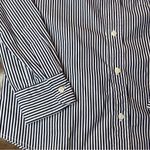 Frank & Eileen  Women’s 100% Cotton Barry Navy & White Button Down Shirt Size XS Photo 2