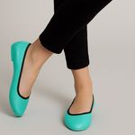 Hunter Original Tour BalletFlatsTurquoise Rubber WomenUK7US9N.Without Box(O5)!! Photo 1