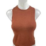 Aritzia Babaton Brown Sleeveless Crew Neck Knit Cami Camisole Tank Top Size S Photo 0