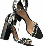 Schutz  Women’s Heeled Sandals/ Shoes White & Black Color Size 8.5 B Photo 0